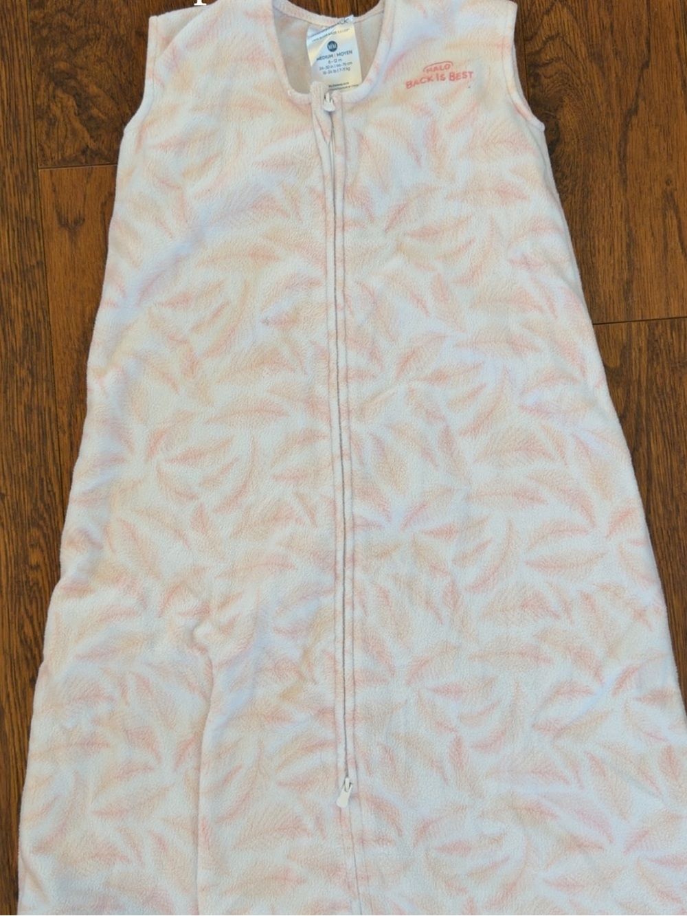 Halo Pink Feather Print Baby Sleep Sack